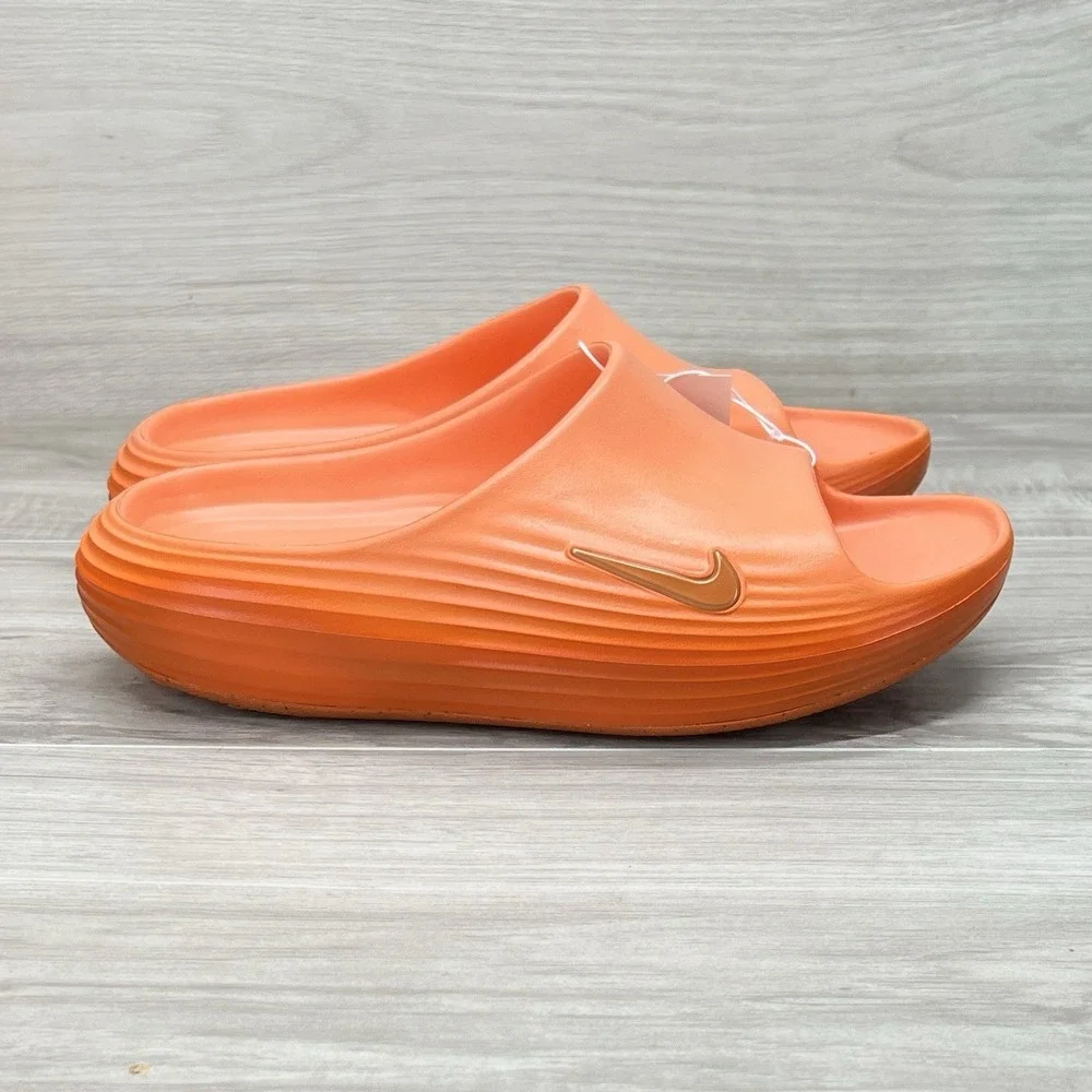 Nike ReactX Rejuven8 Men's Size 9 Orange Slides HV4479 800